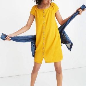 Madewell Texture and Thread Mustard Dress, size XXS